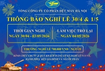 THÔNG BÁO NGHỈ LỄ 30/4 VÀ QUỐC TẾ LAO ĐỘNG 1/5